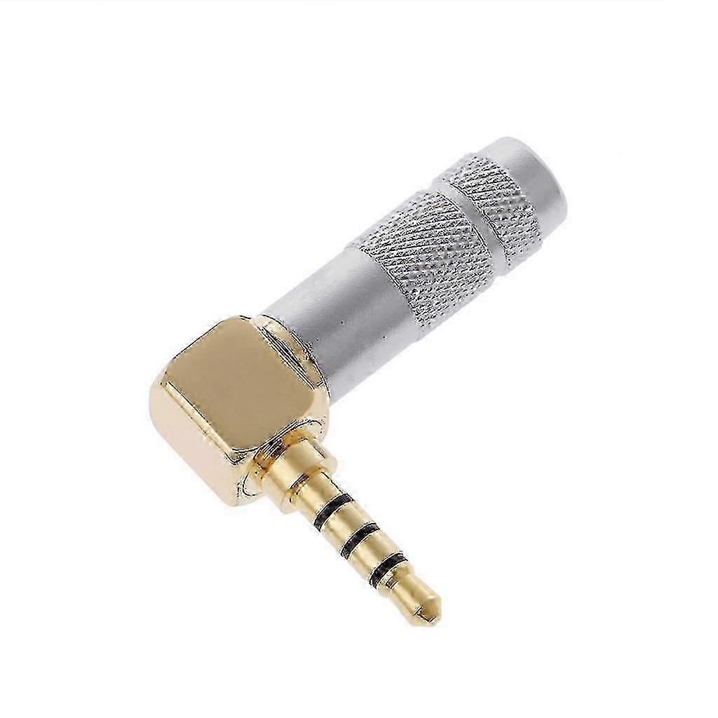 Câble De Réparation Jack Stéréo En Laiton 3,5 Mm 4 Pôles À 90 Degrés Pour Casque Audio, À Souder