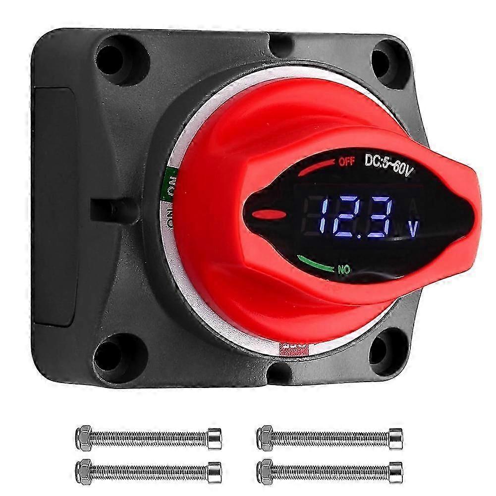 Interrupteur Coupe-circuit 250 A 12-24 V Pour Batterie De Voiture, Isolateur De Batterie Avec Affichage Du Voltmètre, Robuste Pour Treuil De Camion, Camping-car, Bateau, Panneau Solaire Fdq