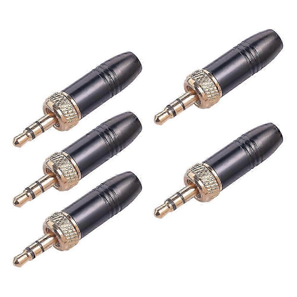 Lot De 5 Microphones Cravate Avec Prise Audio 3,5 Mm Et Câble Fileté M6 Pour Sony Et Sennheiser.