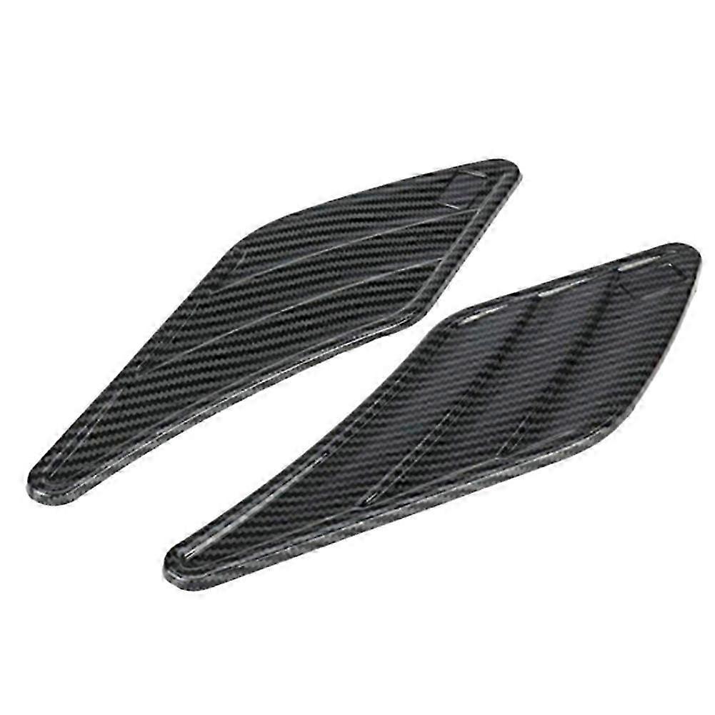 Autocollants Universels Pour Aérations Latérales De Voiture, Décoration Latérale En Fibre De Carbone Qaq