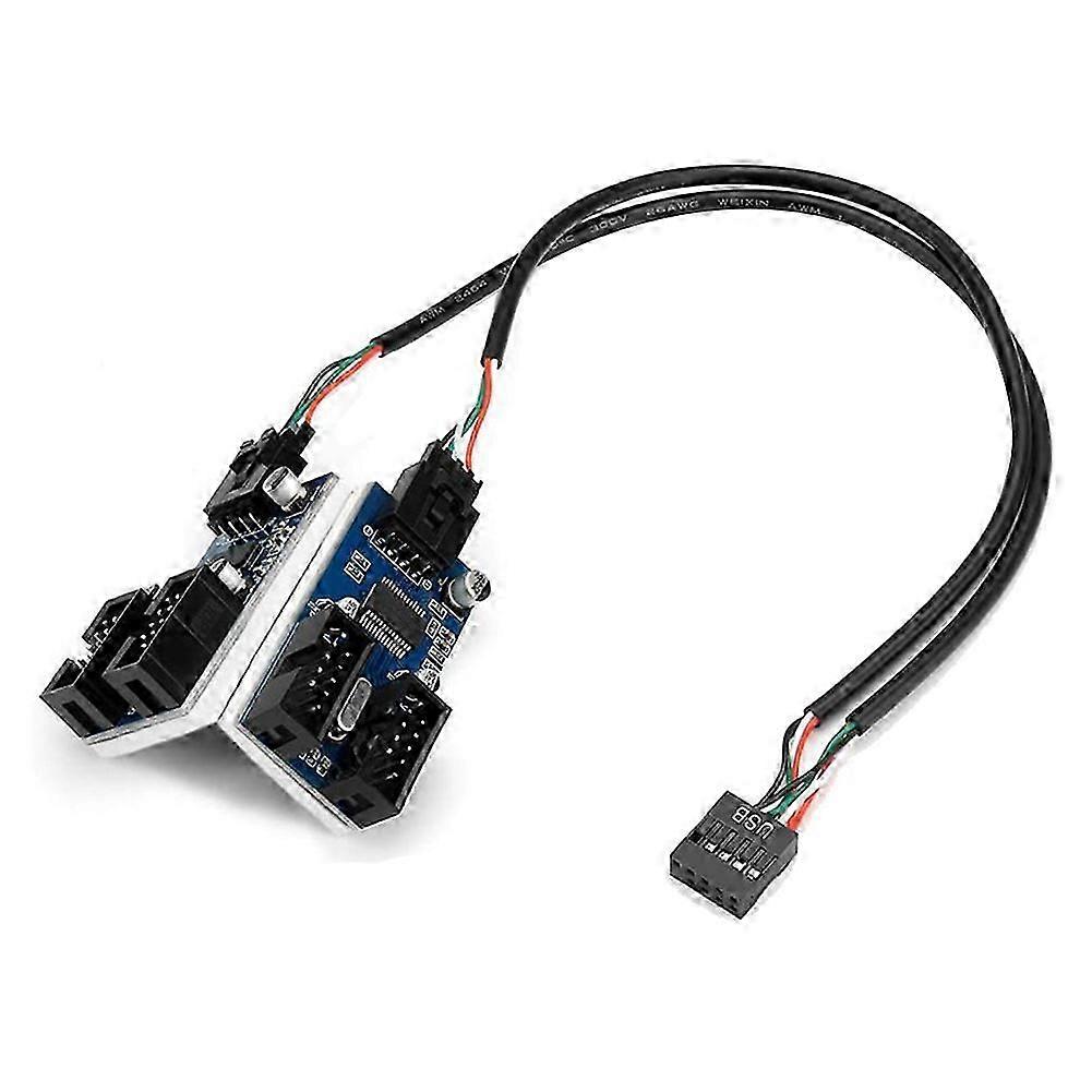 Adaptateur/répartiteur/convertisseur D'Extension Usb 2.0 9 Broches Pour Carte Mère, 30 Cm, Câble Interne 9 Broches Kns
