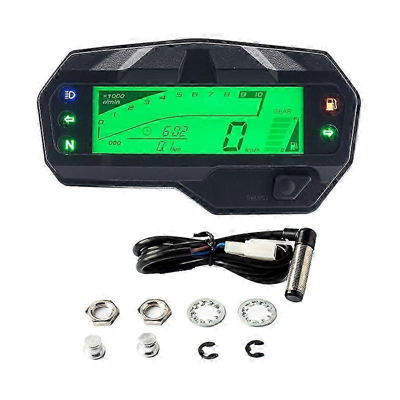 Compteur Numérique Lcd Universel Pour Moto Yamaha Fz16 (1000 Tr/min) Avec Compteur De Vitesse, Odomètre Et Tachymètre
