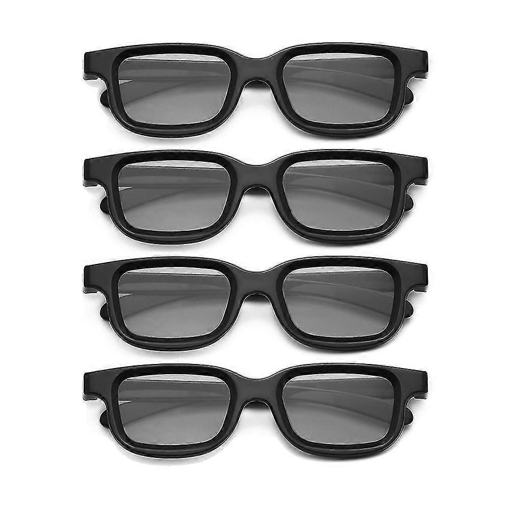 Lot De 4 Paires De Lunettes 3d Passives Polarisées Pour Téléviseurs 3d, Cinémas 3d, Jeux Vidéo Et Télévision 3d.