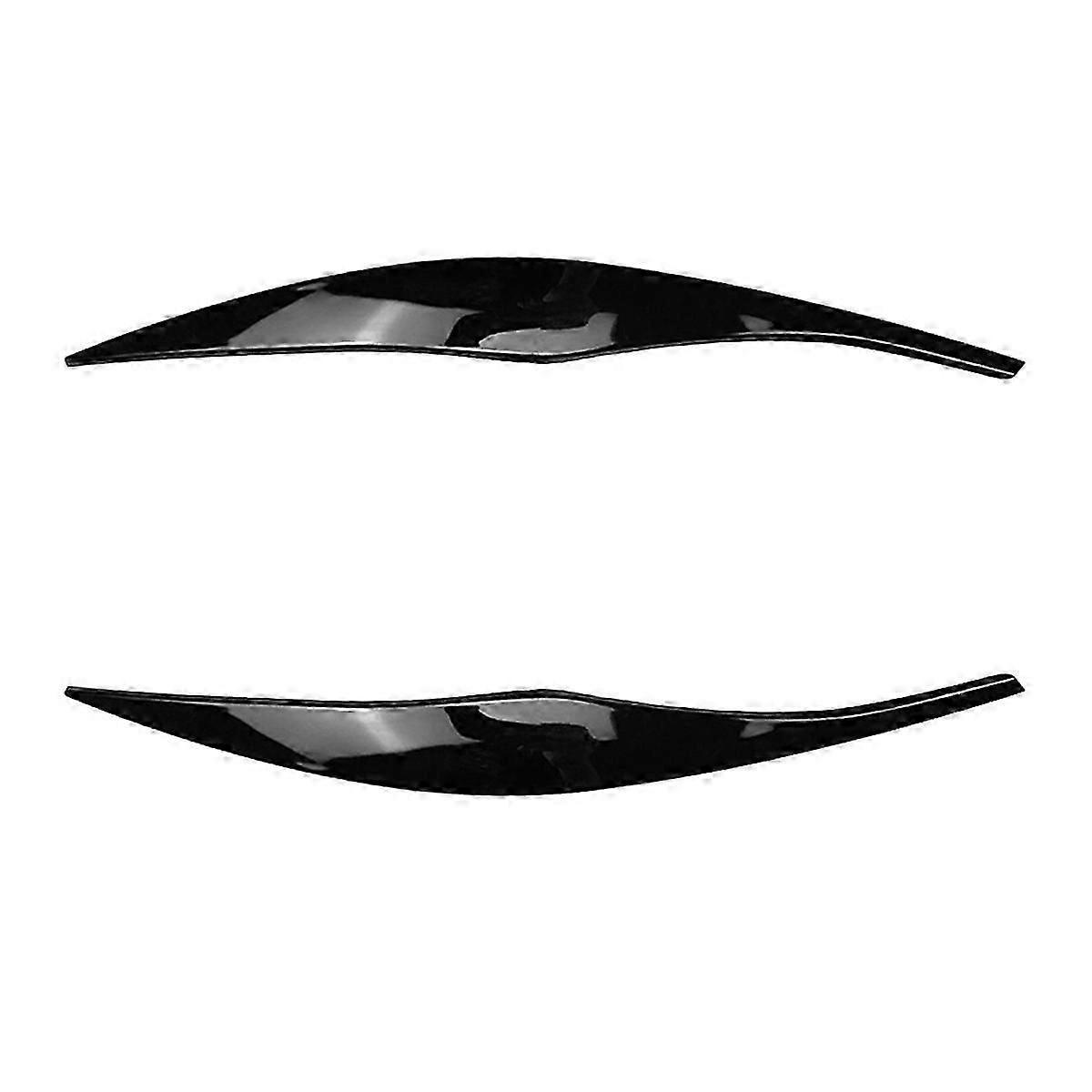 Pour Bmw Série 3 E90 E91 320i 330i (2005-2012) : Enjoliveur De Phare Avant, Bandeau De Protection, Autocollant Noir Brillant De Haute Qualité.
