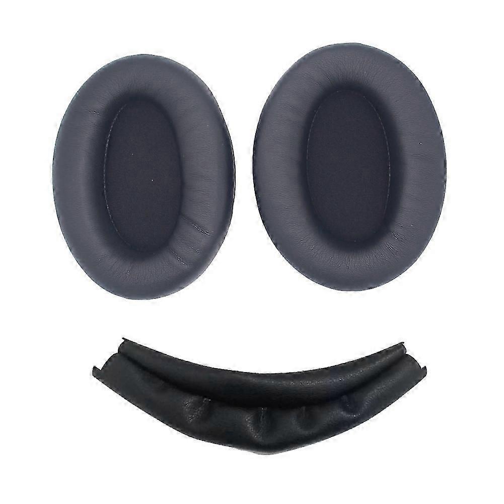 Coussinets D'Oreille + Arceau Pour Casque Wh-1000xm4 - Pièces De Rechange Pour Casque Audio - Noir Qaq