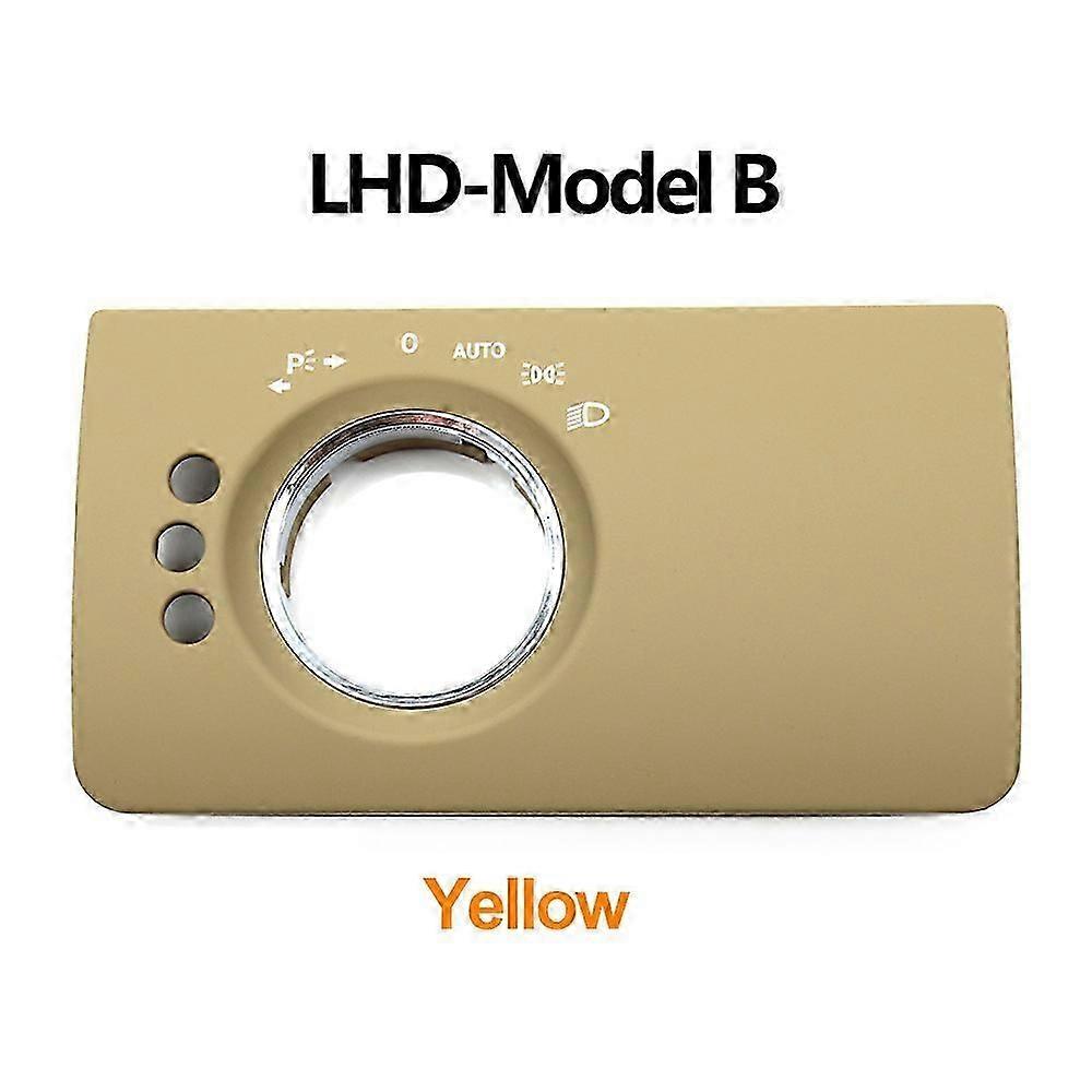 (modèle B Jaune Conduite À Gauche) Cache De Panneau De Commande Des Phares Pour Tableau De Bord Intérieur De Voiture Mercedes Benz Ml Gl W164 X164 2005-2011 1645450304