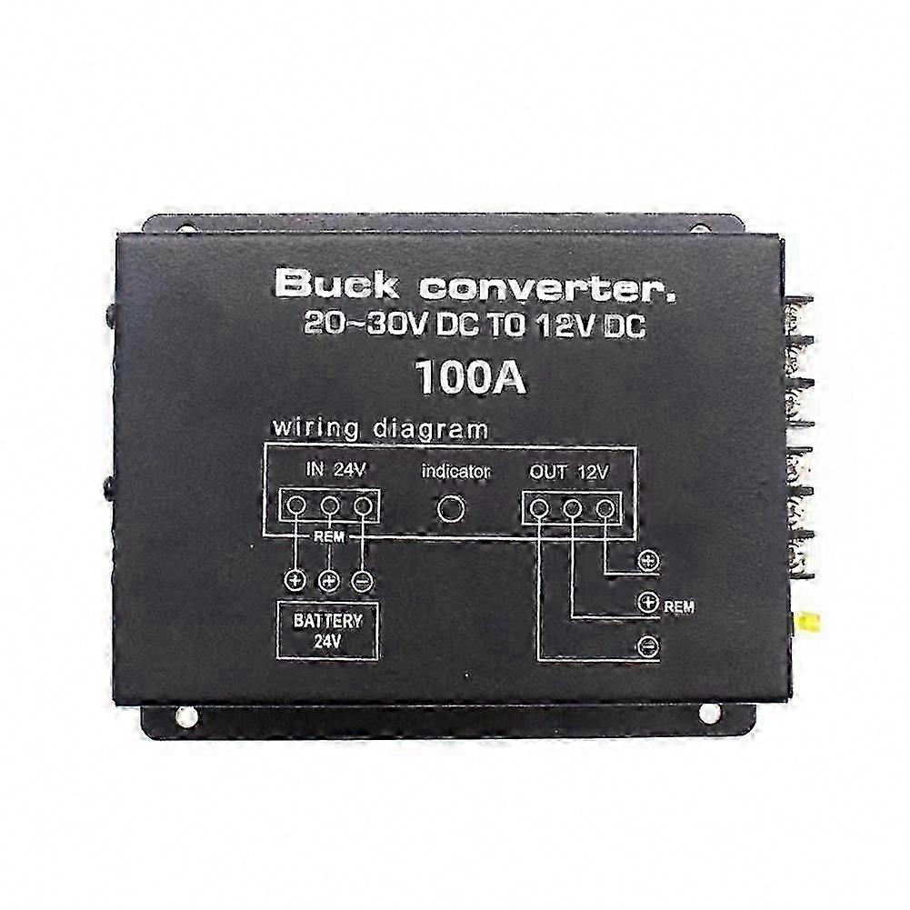 Convertisseur Abaisseur 100 A Cc 24 V Vers 12 V Avec Contrôle De Température Pour Voiturette De Golf, Camion, Bus