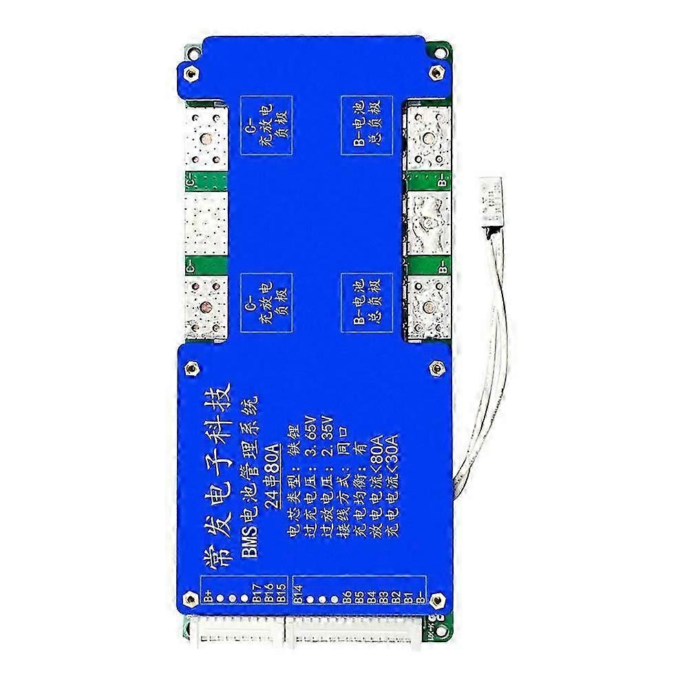 Carte De Protection Pour Batterie Lifepo4 24s 72v 80a, Même Port Avec Égalisation, Contrôle De Température Et Bms (80a) Kns