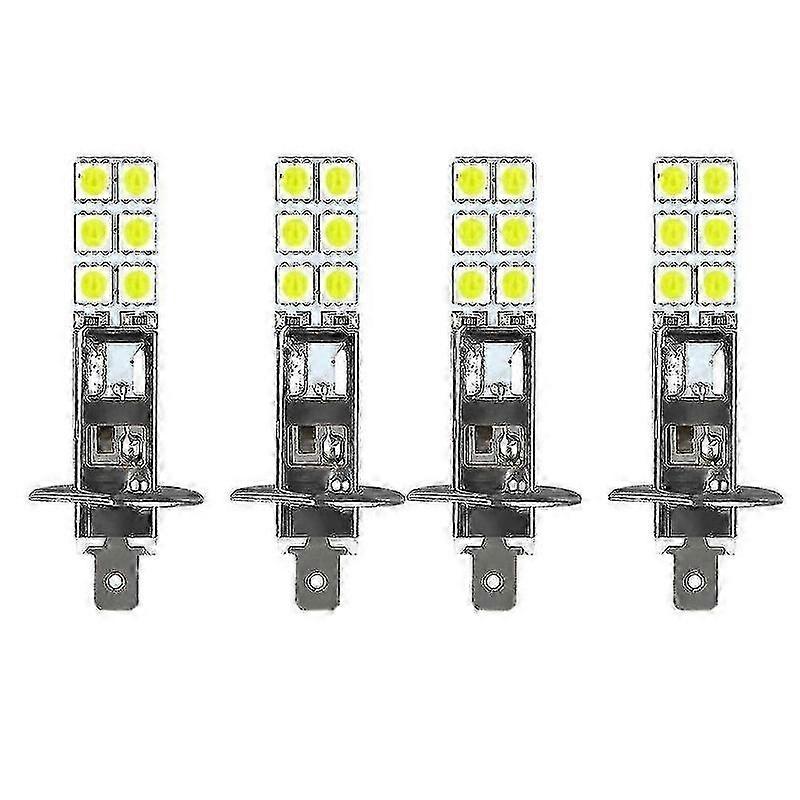 Ampoules De Phares Led H1 80 W 6000 K, Kit De 4 Feux Antibrouillard