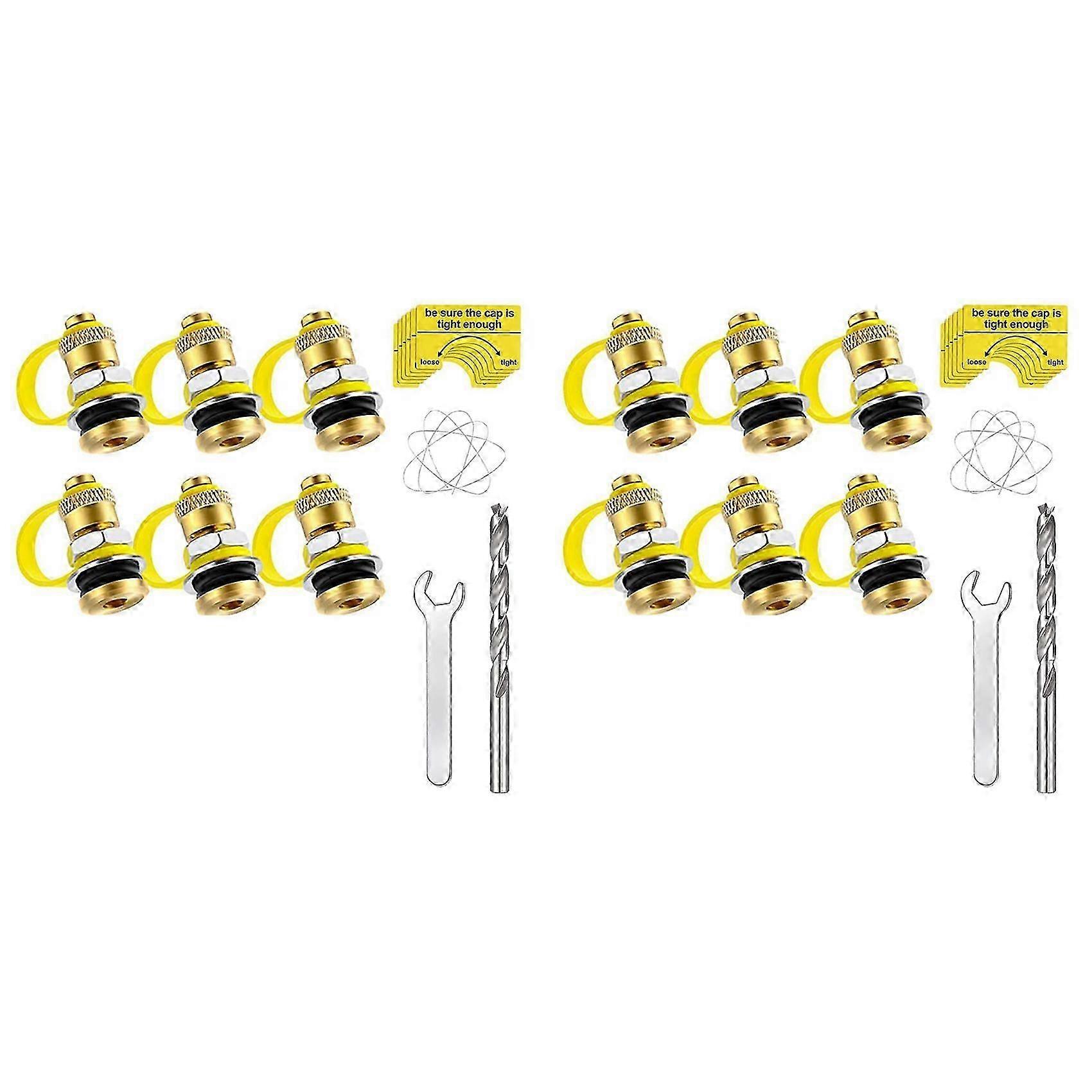 Bouchons D'Aération Pour Bidons D'Essence, Kit De 12 Bouchons D'Aération Améliorés, Compatibles Avec Tous Les Bidons D'Essence, Réservoirs Et Jerricans. Améliore Le Débit. Ek