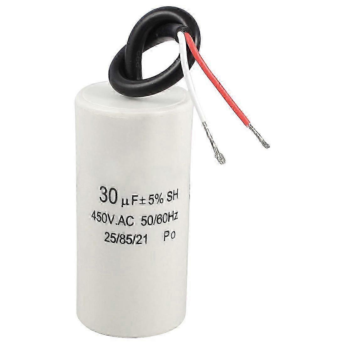 Condensateur De Démarrage Et De Fonctionnement Moteur Cbb60, 30 Μf, 450 V Ca, 50/60 Hz, Cordon À 2 Fils, De Bonne Qualité