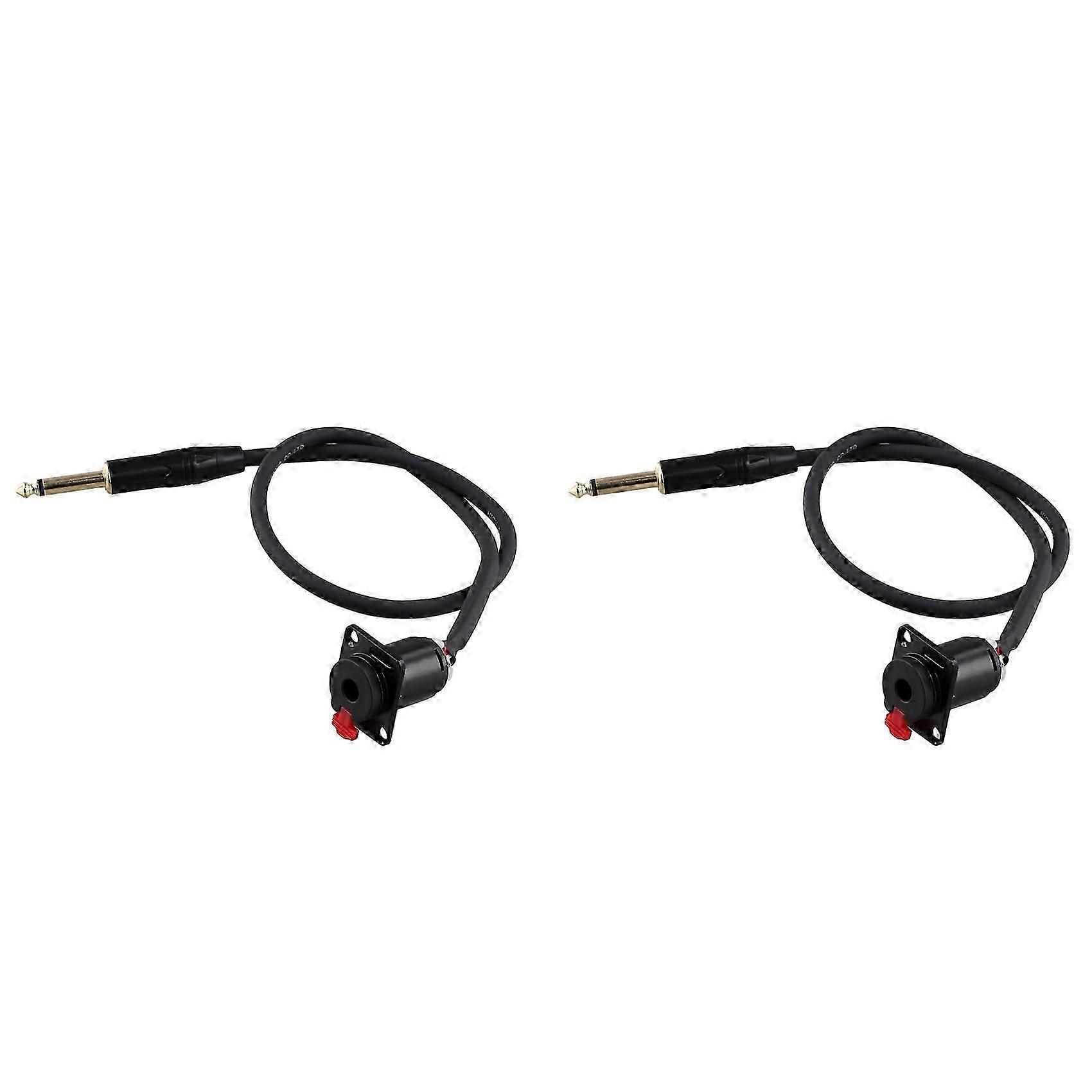 Câbles Adaptateurs : Connecteur Femelle 6,35 Mm Pour Montage Sur Panneau Vers Connecteur Mâle 6,35 Mm Câble Adaptateur Pour Casque Audio : Prise Femelle 6,35 Mm Vers Prise Mâle 6,35 Mm (qaq)