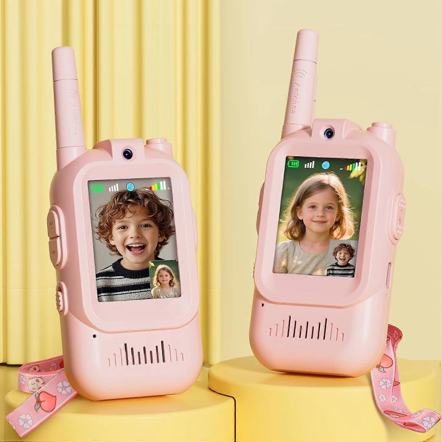 Talkies-walkies Pour Enfants Avec Vidéo : Lot De 2 Jouets Rechargeables Pour Tout-petits Avec Caméra Hd Et Changeur De Voix, Jouet Cadeau Longue Portée Pour Garçons Et Filles De 3 À 8 Ans.