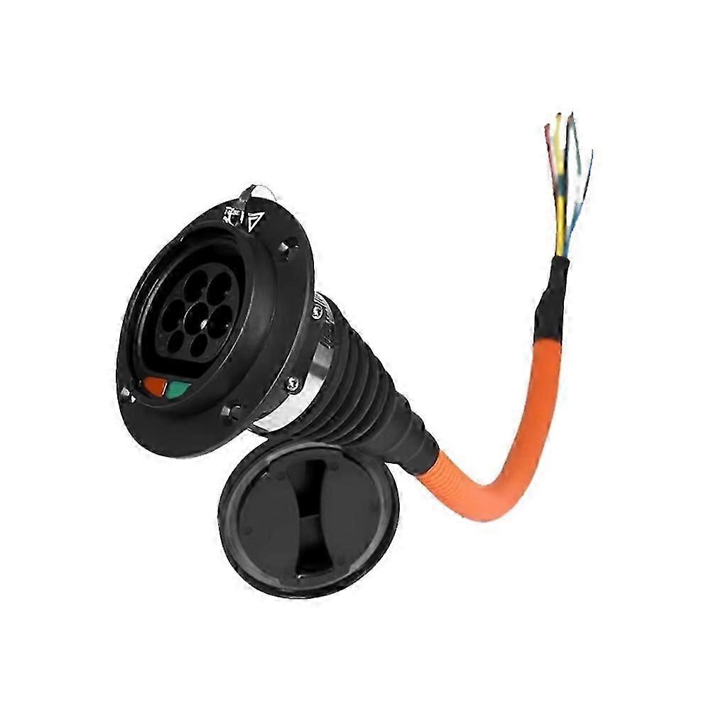 Prise Latérale Pour Véhicule Électrique Iec 62196 Type 2, 32 A, Triphasée, Avec Câble De 0,5 M Et Fiche Européenne (fdq).