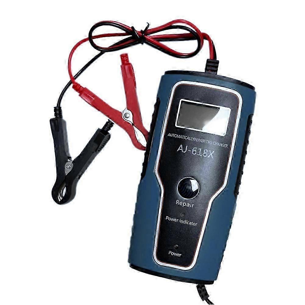 Chargeur Intelligent Entièrement Automatique 12 V 6 A Haute Puissance, Chargeur Portable Pour Batterie De Voiture Et Moto, Prise Ue Kns