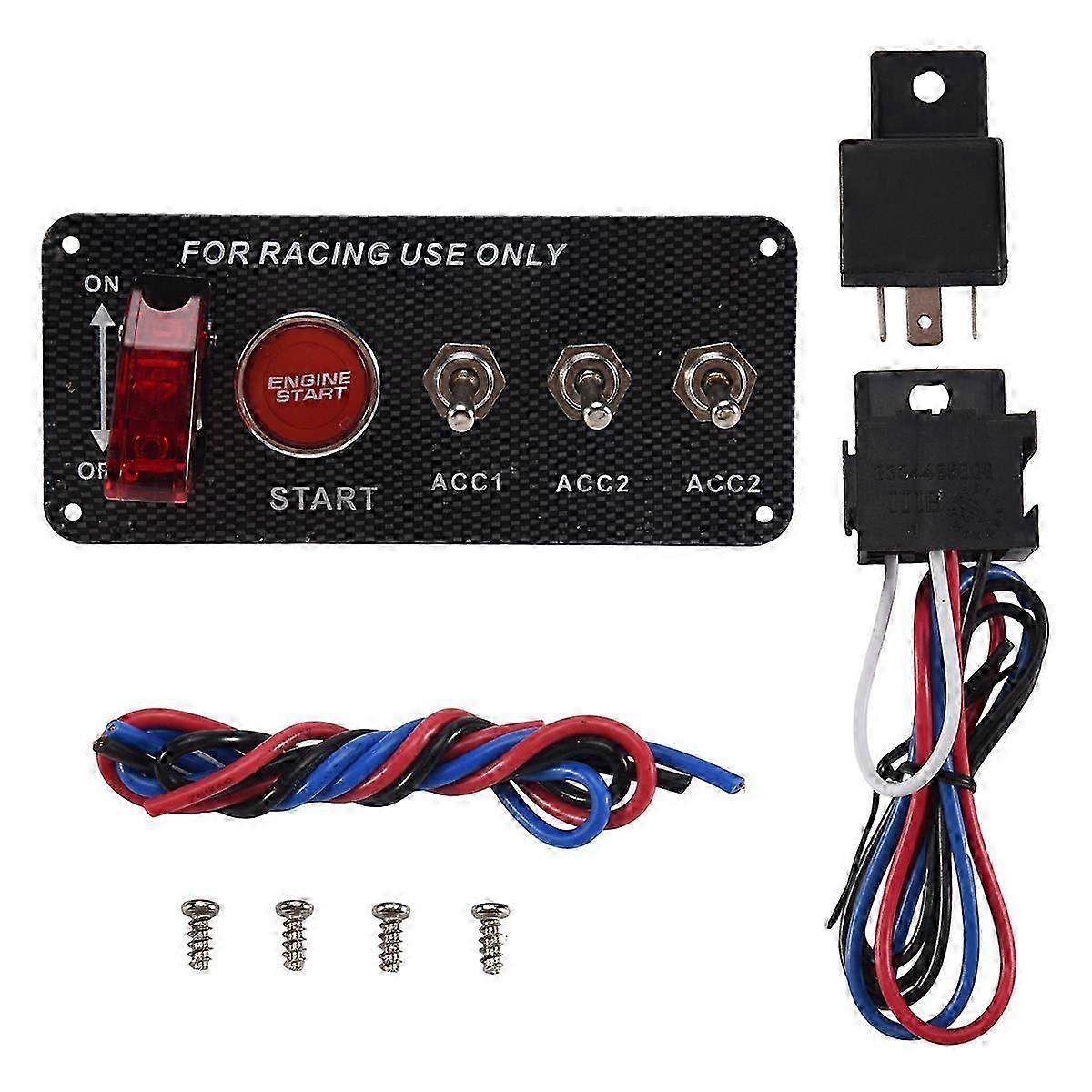 Interrupteur D'Allumage 12 V Pour Voiture, Bouton-poussoir De Démarrage Moteur, Panneau De Course À 3 Positions, Bonne Qualité