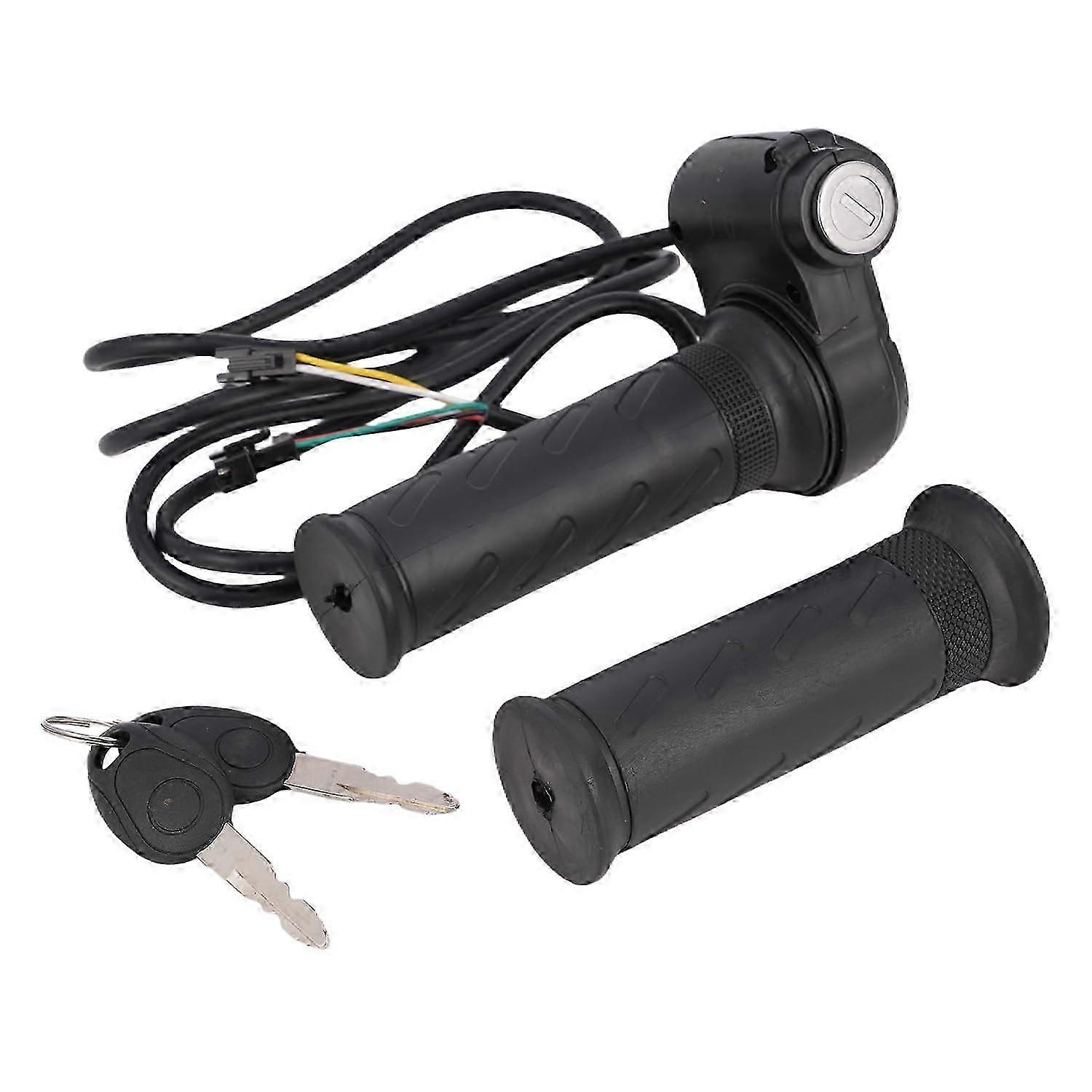 Poignée D'Accélérateur Universelle Pour Moto Avec Câble, Kit De Guidon Résistant Aux Chocs Pour Moto Tout-terrain, Noir Rn