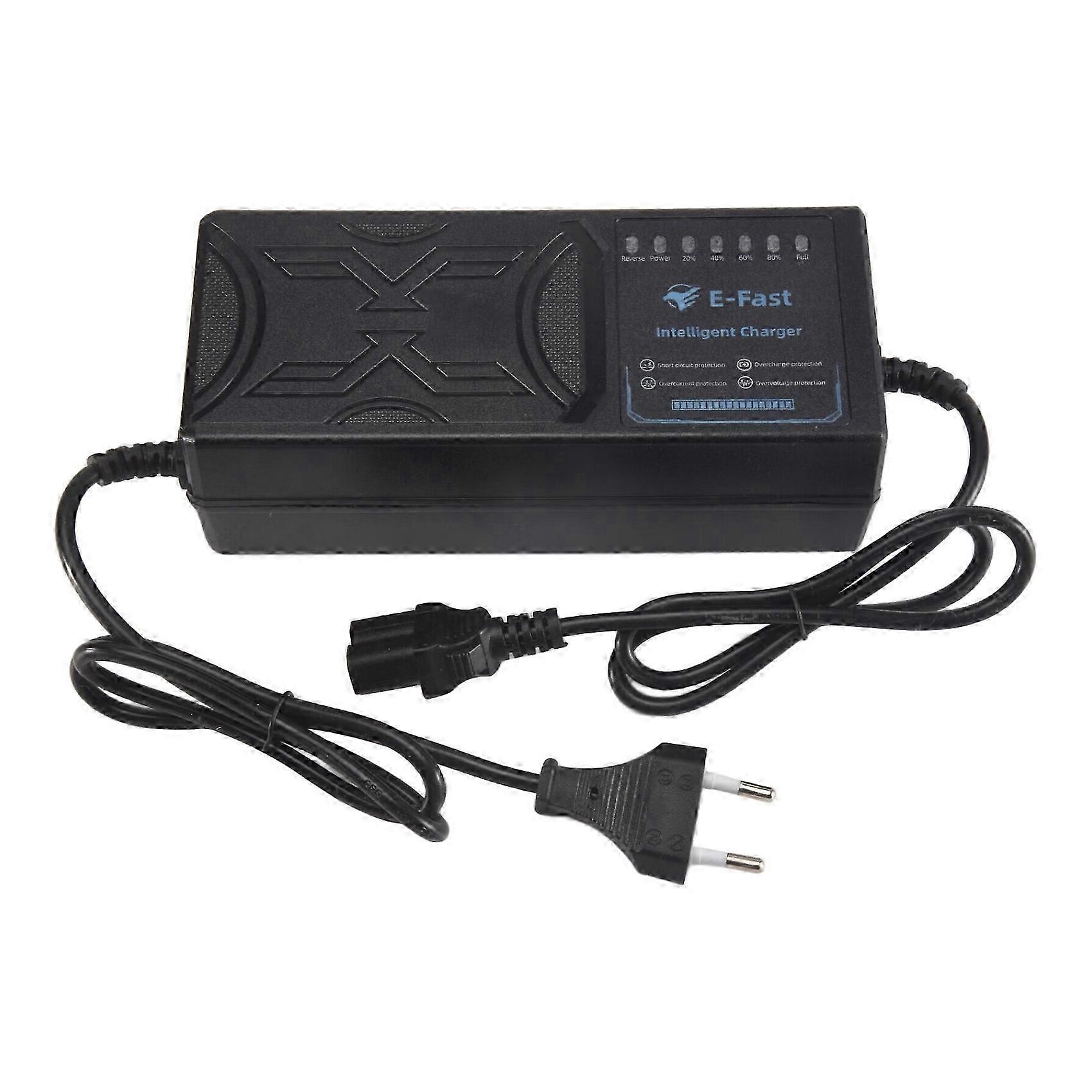 Chargeur Pour Véhicule Électrique 48 V 20 Ah, Affichage 7 Voyants, Indicateur De Charge, Protection Contre Les Fuites De Courant/impulsion Complète, Prise Ue Rk