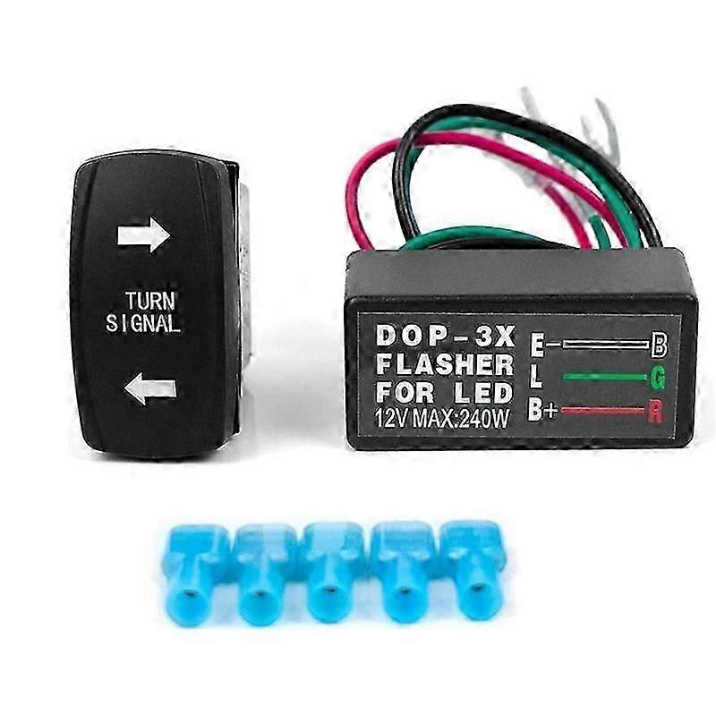 Contrôleur De Clignotants 12 V À 3 Fils Avec Interrupteur De Clignotants Pour Bateau, Camion, Voiture, Pa