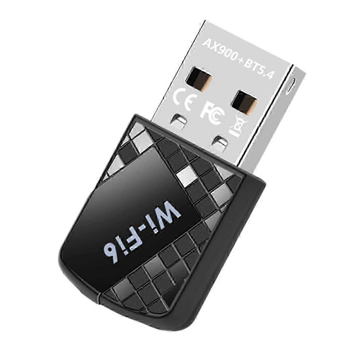Adaptateur Ax900 Usb Wifi 6 Bluetooth 5.4 2 En 1, Dongle Double Bande 2,4 Ghz Et 5 Ghz, Récepteur Réseau Sans Fil, Pilote Gratuit