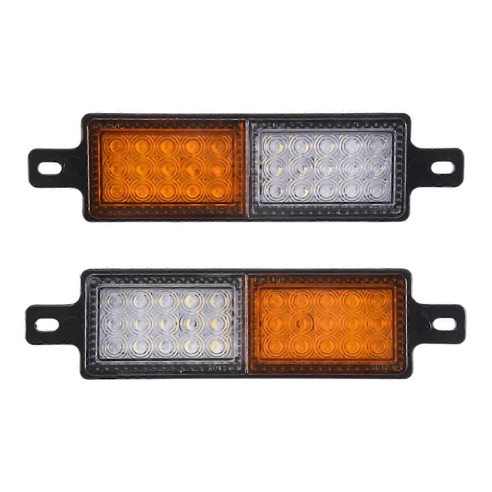 Lot De 2 Feux De Pare-buffle 12v 30 Led Pour Voiture, Camion, Pare-buffle, Clignotant Avant, Feu De Position, Ampoule De Signalisation Pour Remorque Fdq