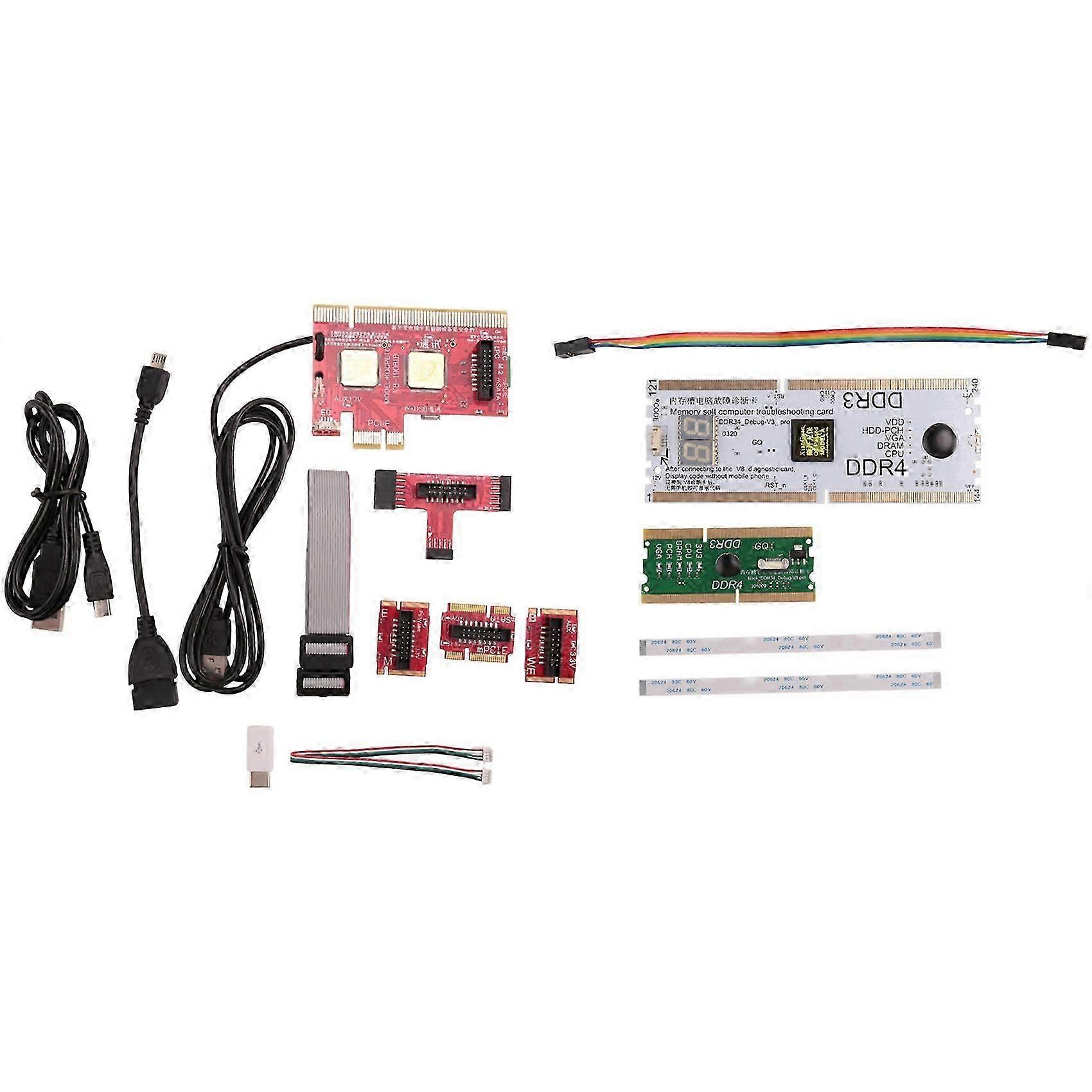 Test De Diagnostic Universel V8 Pour Pc Portable Et De Bureau - Support De Carte Mémoire King Post Pour Pci, Pci-e, Minipci-e, Lpc Et Ddr3/4 Kns