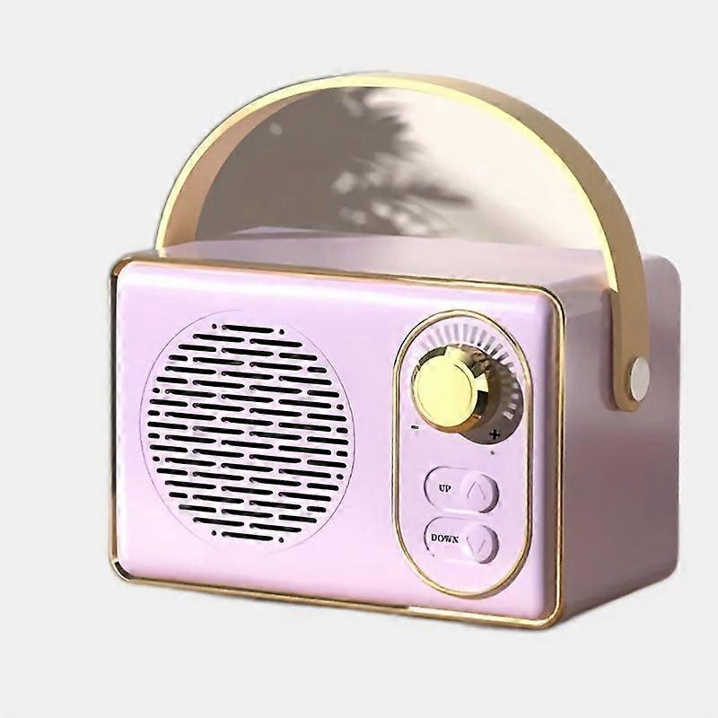 Enceinte Bluetooth Portable Rétro, Mini Enceinte Sans Fil Avec Emplacement Pour Carte Tf, Longue Autonomie, Commandes Intégrées Pour Les Voyages En Extérieur