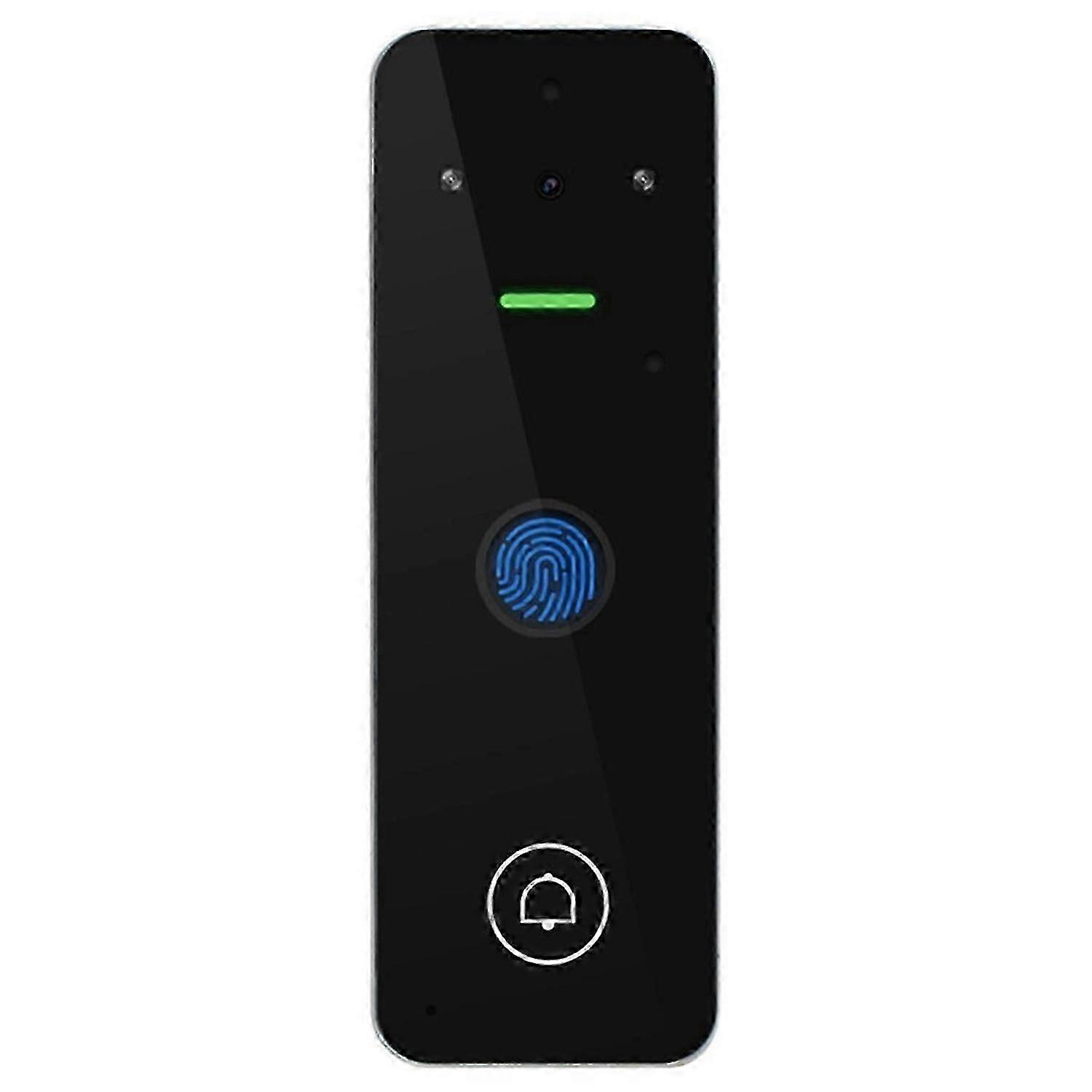 Interphone Vidéo Compatible, Clavier De Contrôle D'Accès, Sonnette Visuelle, Interphone Tuya Smart Wifi Rfid Avec Empreinte Digitale