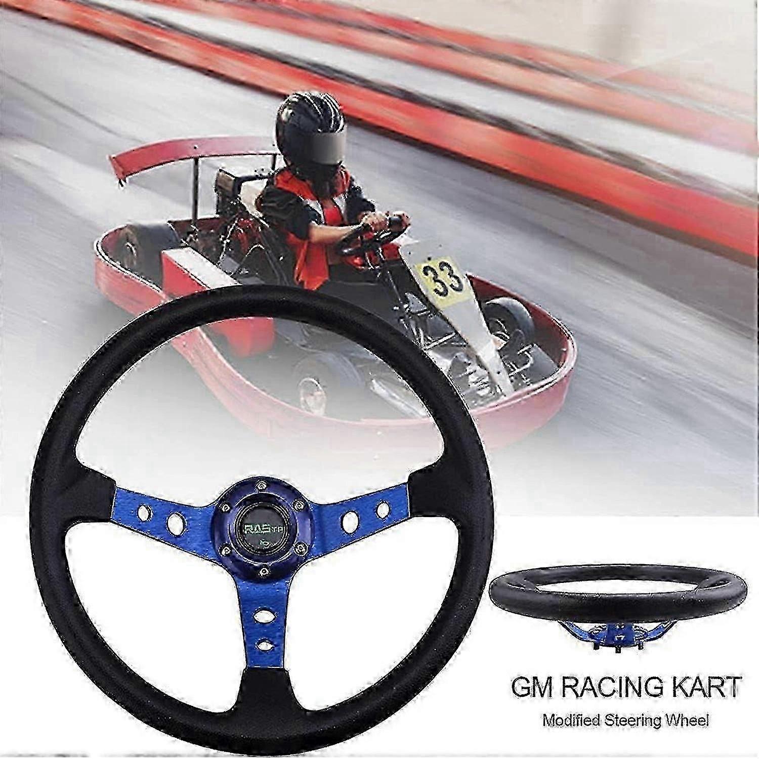 Volant De Course Universel Compatible - Profondeur 350 Mm - Alliage D'Aluminium