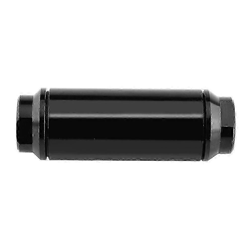 Filtre À Huile/carburant Universel En Ligne De 44 Mm, En Aluminium Noir, Compatible Avec Les Raccords Adaptateurs An6 Et An8.