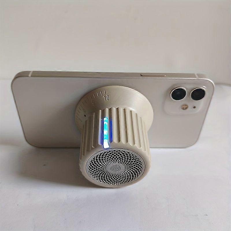 Enceinte Magnétique Portable Pour Téléphone (beige), Mini Enceinte Sans Fil À Clip Avec Ultra-basse Fréquence, Compatible Avec Les Appareils Magsafe, Idéale Pour La Douche.