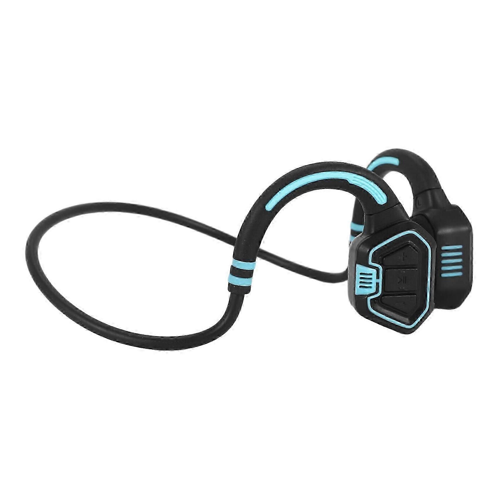Écouteurs À Conduction Osseuse Étanches Ip68, Bluetooth 5.1, Sans Fil, Pour Le Sport, La Course À Pied Et La Natation, Bleu Jg