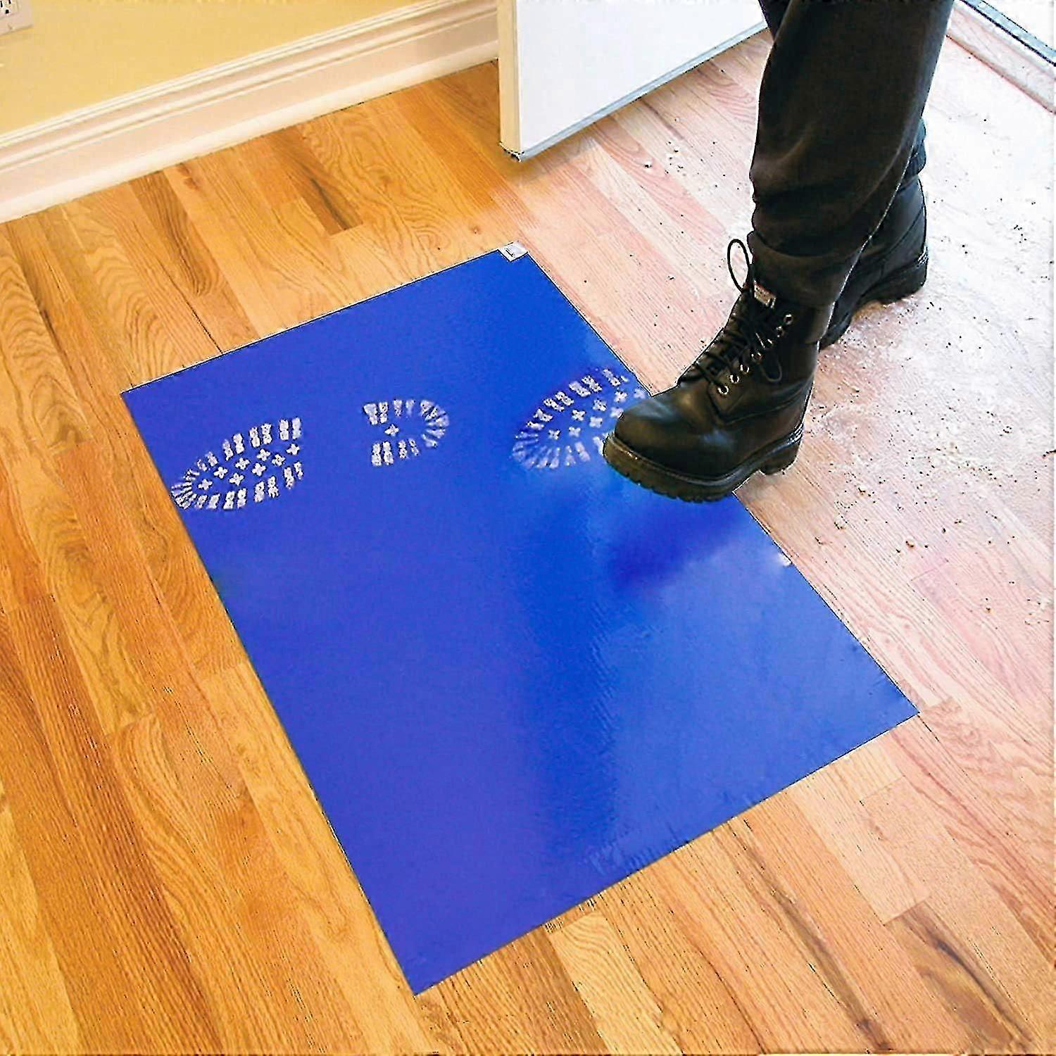 Tapis De Sol Adhésifs À 120 Couches, Tapis Anti-poussière Collant 45 Cm X 90 Cm (pour Usage Domestique/salle Blanche/laboratoire/hôpital/construction)