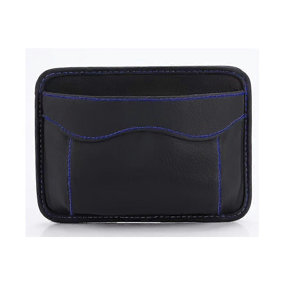 (ligne Bleue) Sac De Rangement Pour Voiture Avec Dos Adhésif, Pochette De Rangement Latérale Suspendue Pour Téléphone Portable Et Objets Essentiels