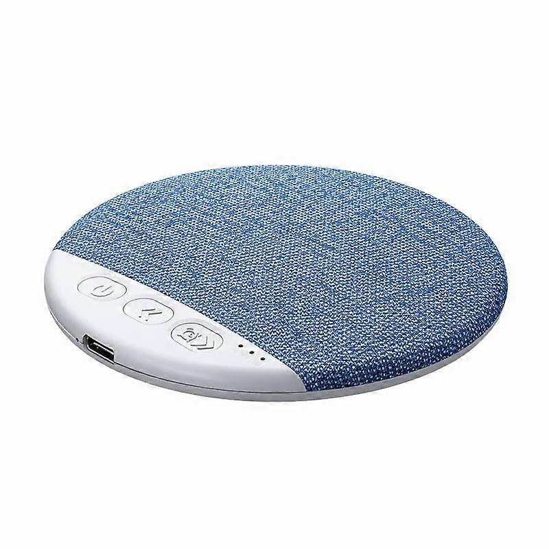 Enceinte De Chevet Sans Fil Avec Revêtement En Tissu, Minuterie De Sommeil, Chargement Usb-c, Batterie Haute Capacité, Bleue