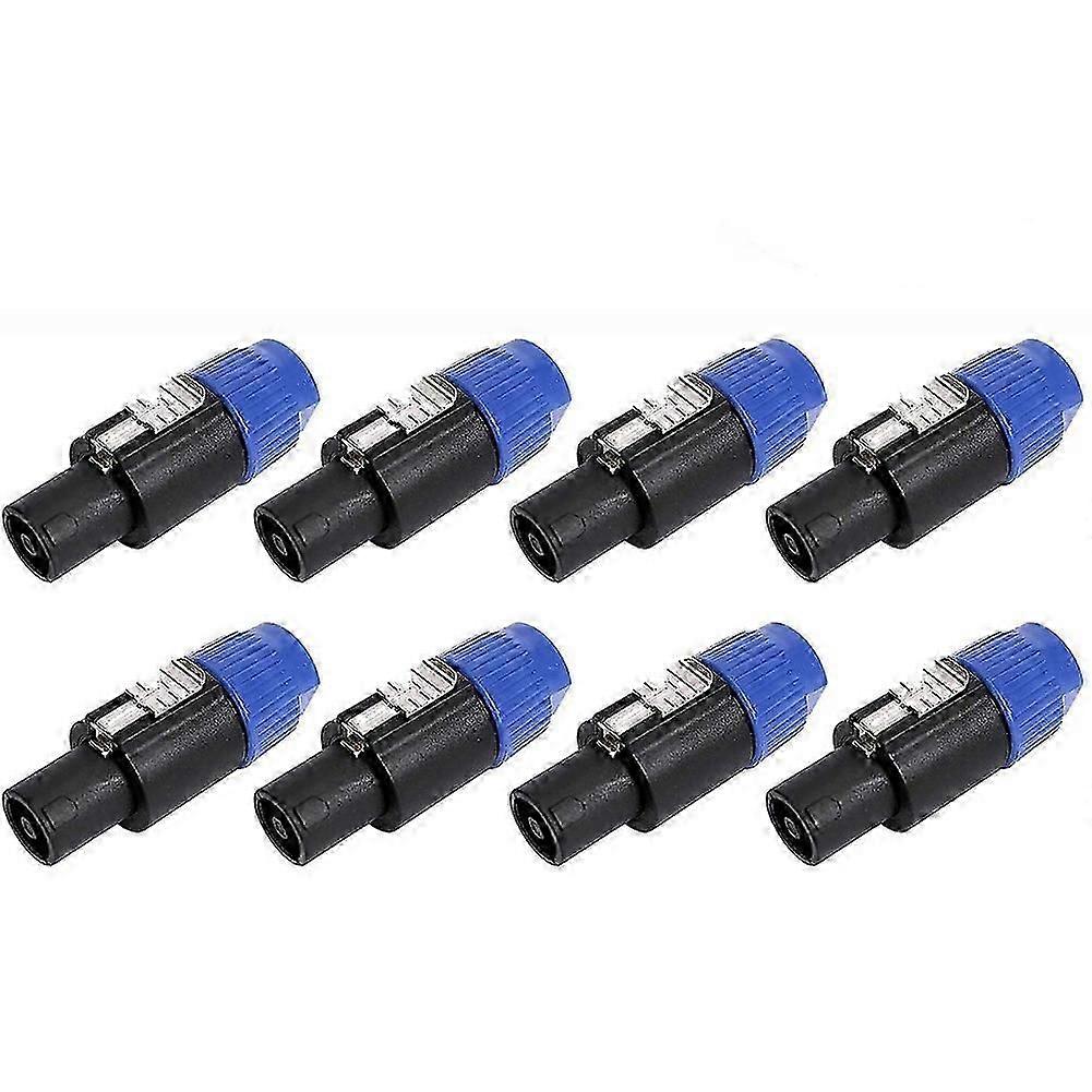 Lot De 8 Adaptateurs Pour Câbles Audio, Connecteurs De Haut-parleur Audio 4 Pôles À Verrouillage Par Rotation Compatibles Avec Speakon Rk