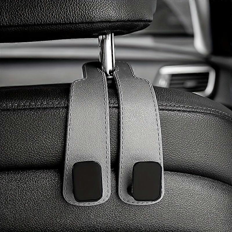 (1 Pièce, Marron-1) Crochets Pour Appuie-tête De Voiture, Organisateur De Siège Robuste En Similicuir Avec Boucle Magnétique, Crochets De Suspension Pour Sacs, Portefeuilles Et Manteaux