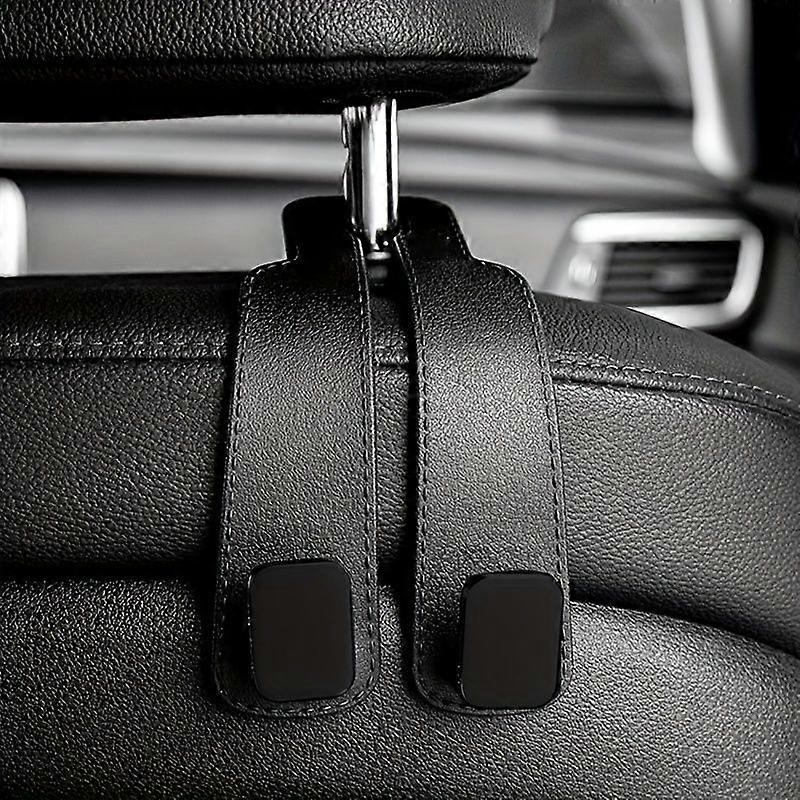 (1 Pièce) Crochets Pour Appuie-tête De Voiture, Organisateur De Siège Robuste En Similicuir Avec Boucle Magnétique, Crochets De Suspension Pour Sacs, Portefeuilles Et Manteaux
