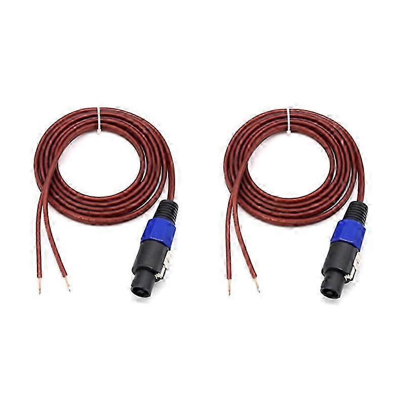 Lot De 2 Câbles Speakon Pour Haut-parleurs, Fils Nus, Extrémité Ouverte, Câble Audio Speakon Vers Haut-parleur, Pour Amplificateur, Bonne Qualité