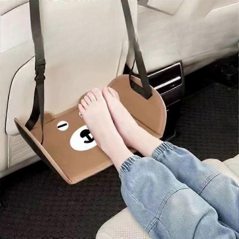 Repose-pieds Pour Siège Auto Avec Motif Ours, Support Réglable Pour Siège Arrière, Similicuir, Universel Pour La Plupart Des Véhicules, Confort Et Style
