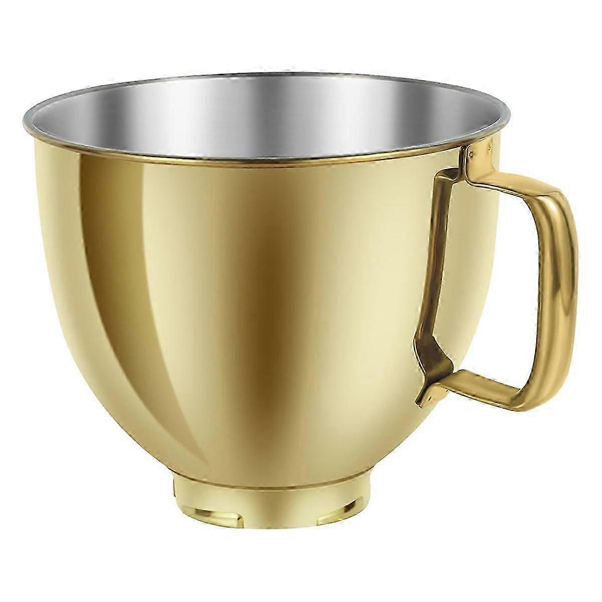 Bol Mélangeur En Acier Inoxydable De 5 Pintes Pour Kitchenaid, Couleur Or