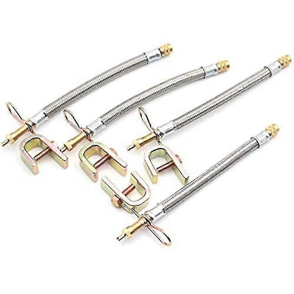 Lot De 4 Rallonges De Valve Flexibles De 30 Cm (12 Pouces) En Acier Inoxydable Pour Pneus