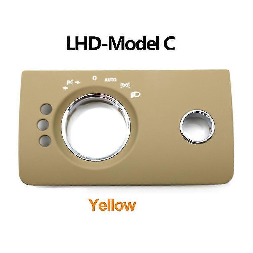 (modèle C Jaune Conduite À Gauche) Cache De Panneau De Commande Des Phares Pour Tableau De Bord Intérieur De Voiture Mercedes Benz Ml Gl W164 X164 2005-2011 1645450304