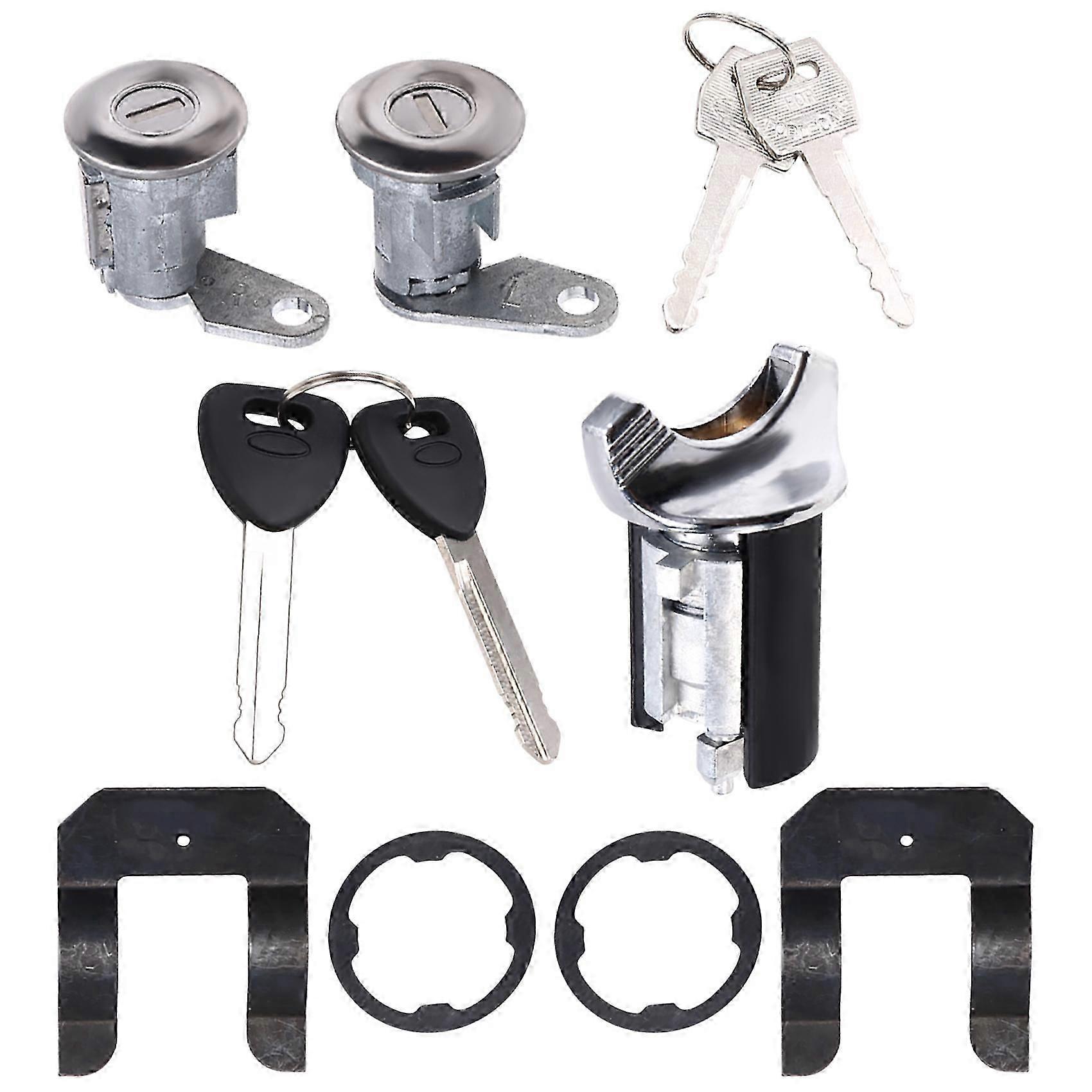 Ensemble De Cylindre De Serrure D'Allumage Et De Serrure De Porte Avec Clés Pour Ford F150, F250, F350 Et Bronco (1980-1991) Em