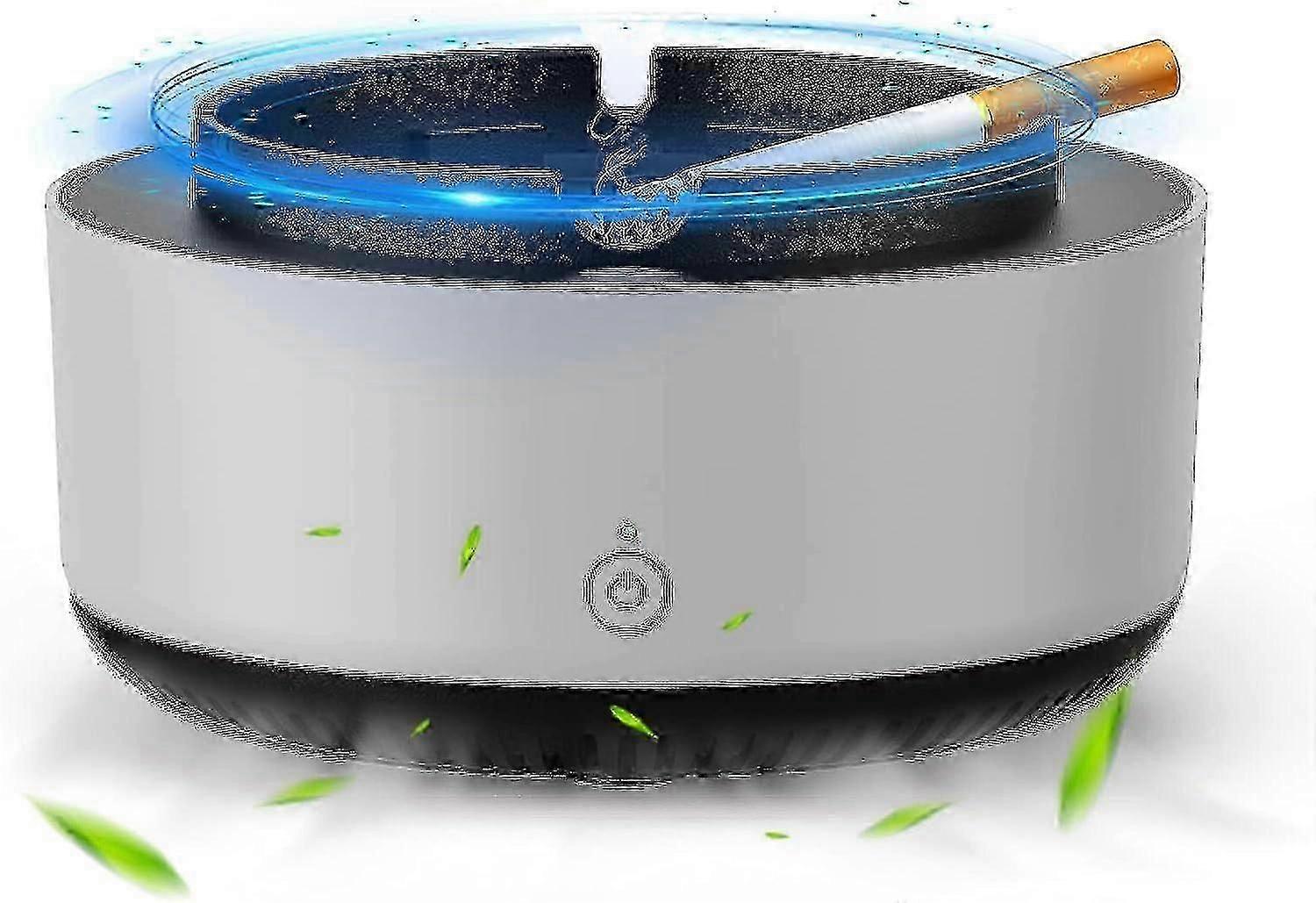 Cendrier Purificateur D'Air 2 En 1, Cendrier Électronique Intelligent, Cendrier Purificateur D'Air Multifonctionnel Sans Fumée Avec Filtre, Idéal Pour La Maison (gris)