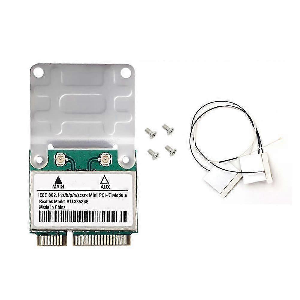 Carte Réseau Wifi 6 Rtl8852be Avec Antennes Internes Bt 5.2 Mini Pci-e Ax1800 Double Bande 2,4 Ghz/5 Ghz A Qaq