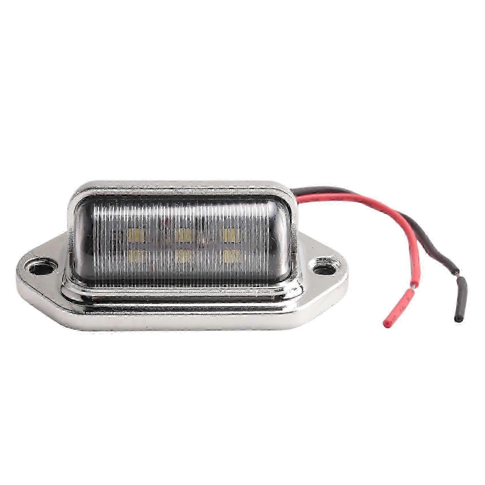 Éclairage De Plaque D'Immatriculation 12-24 V À 6 Led Pour Pont De Bateau, Passerelle, Marche, Camping-car Ou Remorque (os)