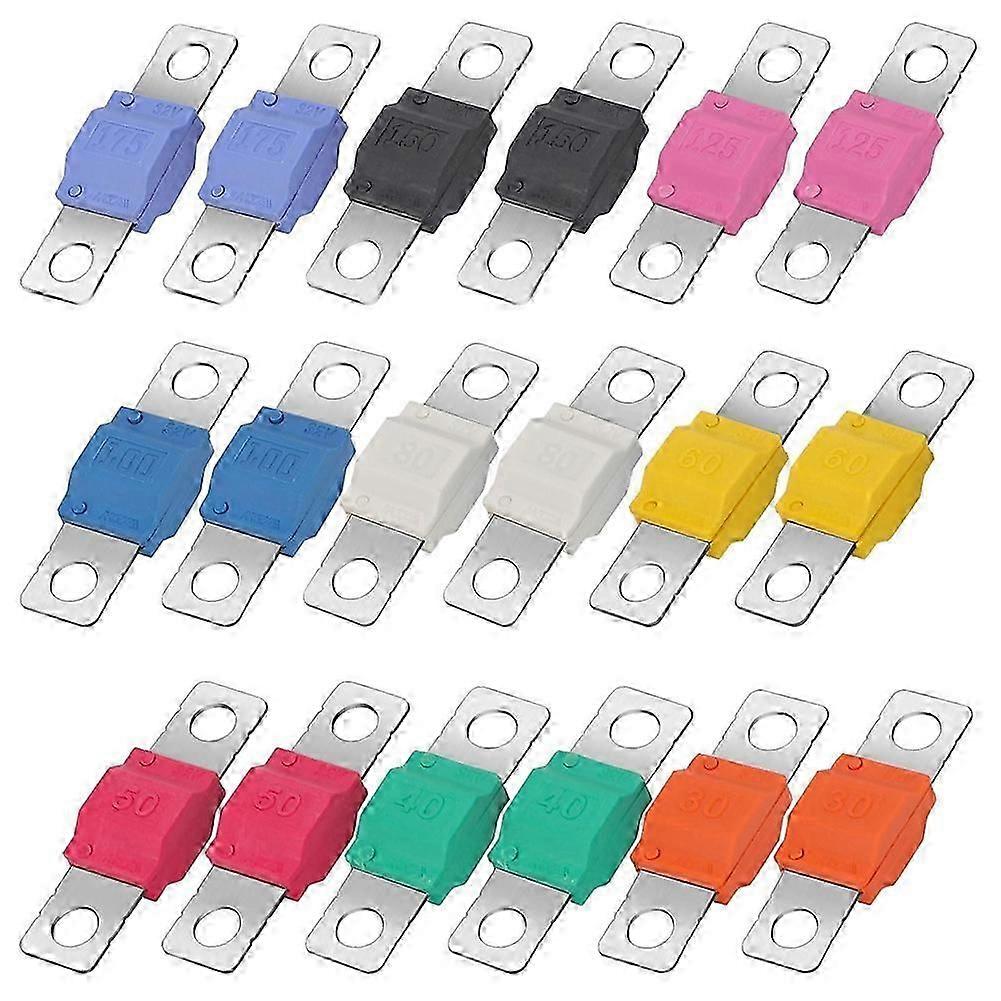 Assortiment De 18 Mini-fusibles À Visser, Plaqués Cuivre, 12-58 V, À Courant Élevé, Pour Automobile Qaq