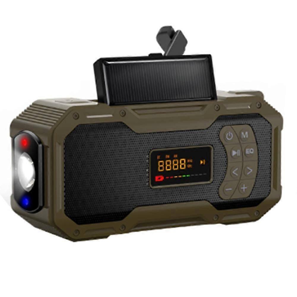 Radio Météo D'Urgence À Manivelle, Solaire, Bluetooth, Portable, Am/fm, Batterie 5000 Mah, Étanche