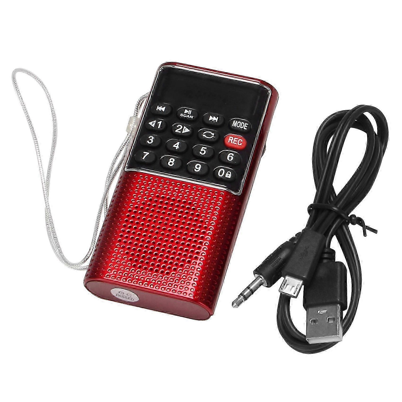 L-328 Mini Radio Fm Portable De Poche Avec Balayage Automatique, Lecteur Mp3 Et Enregistreur Vocal Intégré.